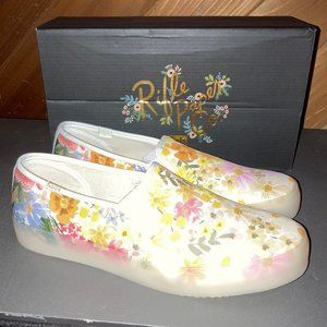 Keds Rifle Paper Co. Double Decker Marguerite Slip On Sneakers Size 10 (12)